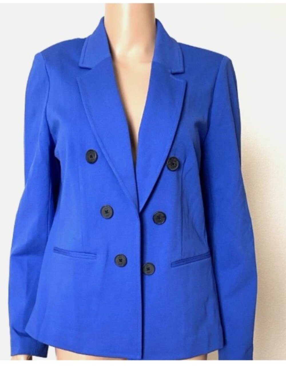 NWT JONES NEW YORK COLLECTION Open Front Sapphire Blazer Jacket Medium $129.00